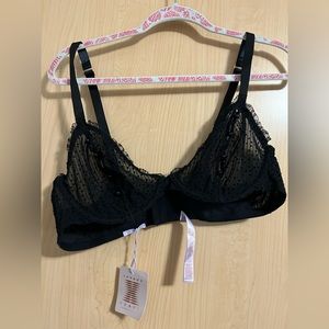 Savage X Fenty “Back to the Boudoir Unlined Bra” in Black Caviar